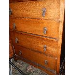 A wooden four drawer bedroom chest. COLLECT ONLY.