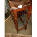 A small oak gateleg table. COLLECT ONLY.