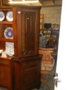 An oak corner cupboard, COLLECT ONLY.