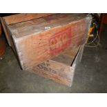 Two old wooden crates, COLLECT ONLY.