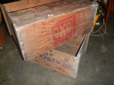 Two old wooden crates, COLLECT ONLY.