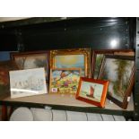 A mixed lot of framed and glazed prints. COLLECT ONLY.
