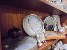 A mixed lot of clocks.