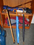 A riding crop, camping chairs etc.,