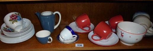 A quantity of cups and saucers etc.,