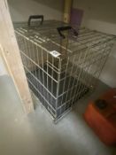 A dog cage travel crate (62cm x 46cm x 52cm high)