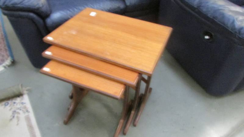 A 'G Plan' nest of teak tables. COLLECT ONLY.