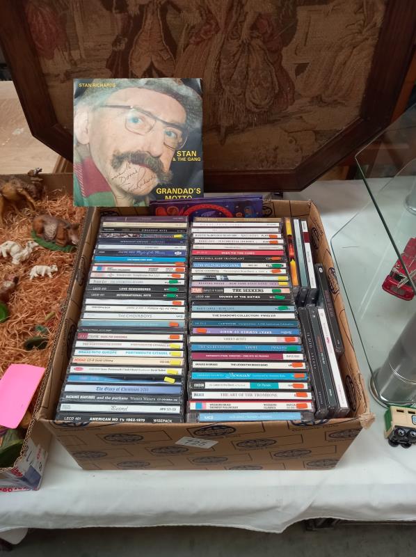 A good selection of CD's & a signed Stan & The Gang, Grandads motto, 45rpm record