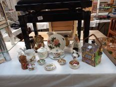 A good selection of pottery & china oddments including Royal Botanical garden plate & Lord Nelson
