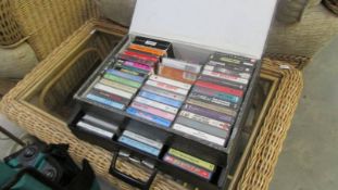 A varied selection of music cassettes including brass bands.