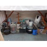 A mixed lot of kitchenalia including meat grinder, slow cooker & radio etc