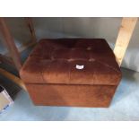 A brown Draylon storage box/stool