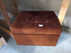 A brown Draylon storage box/stool