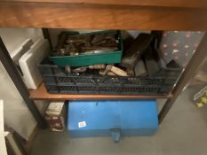 A good quantity of miscellaneous old hand tools including H/D metal tool box