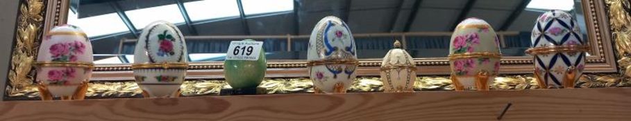 A quantity of decorative eggs