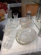 A quantity of glassware including posy bowl