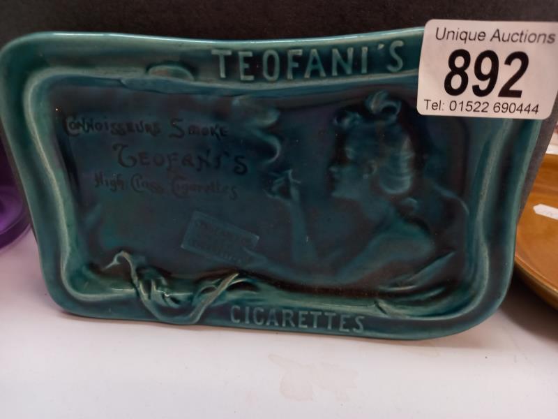 A Teofani's cigarettes advertising dish - Image 2 of 2