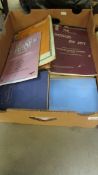 A box of music books, sheet music etc.,