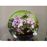 A large floral wall/cabinet plate diameter 37cm