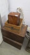 Two early Colemans stands, a Colemans mustard and a British Fondants Ltd., wooden boxes, COLLECT