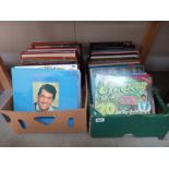 2 boxes of LP records