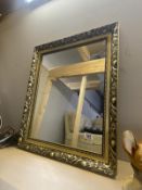 A gilt framed mirror 60cm x 50cm