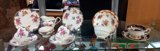A small quantity of Aynsley cups & saucers including Addersley & Royal Grafton