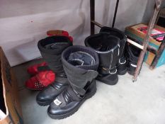 A pair of Merlin motorcyclists boots new with labels size 11 plus another used pair, size