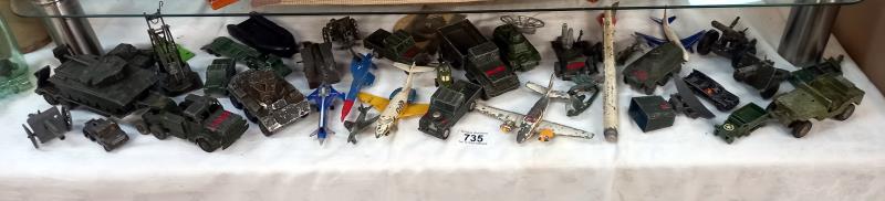 A box of Dinky, Corgi & Matchbox Military vehicles
