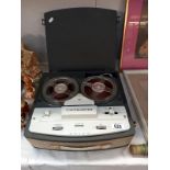 A vintage Baird tape master reel to reel player