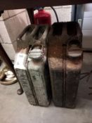 2 vintage Jerry fuel cans