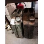 2 vintage Jerry fuel cans