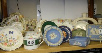 A mixed lot of ceramics including Wedgwood, Aynsely, Minton etc.,