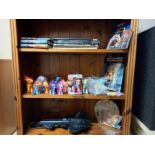 A quantity of mixed toys including My Little Pony & Dr Who books etc.