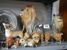 A mixed lot of dog figures etc.,