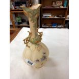 A very pretty, ornate, hand painted antique Austrian porcelain 12" high vase from the Roberte