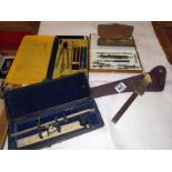 A good lot of drawing instruments, compasses etc.,