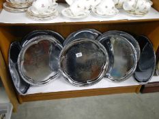 A quantity of chrome plated trays.