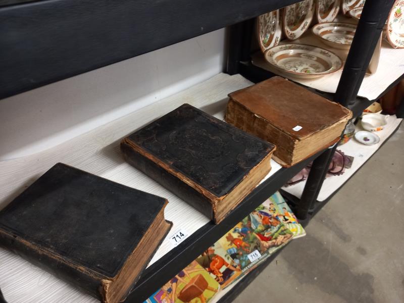 Three old family Bibles. - Image 2 of 2