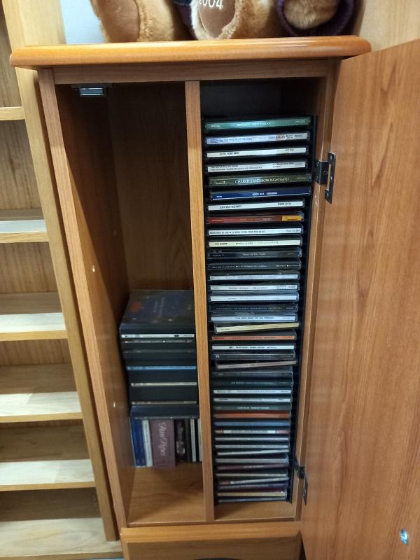 A teak effect CD cabinet and a varied selection of CD's including easy listening, COLLECT ONLY. - Image 2 of 2