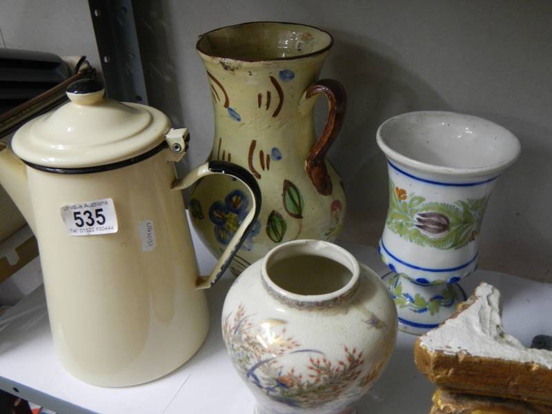 A tray of interesting items including jugs etc., - Image 2 of 3