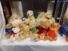 A quantity of Andrex soft toy dogs & a quantity of Teddy Bears