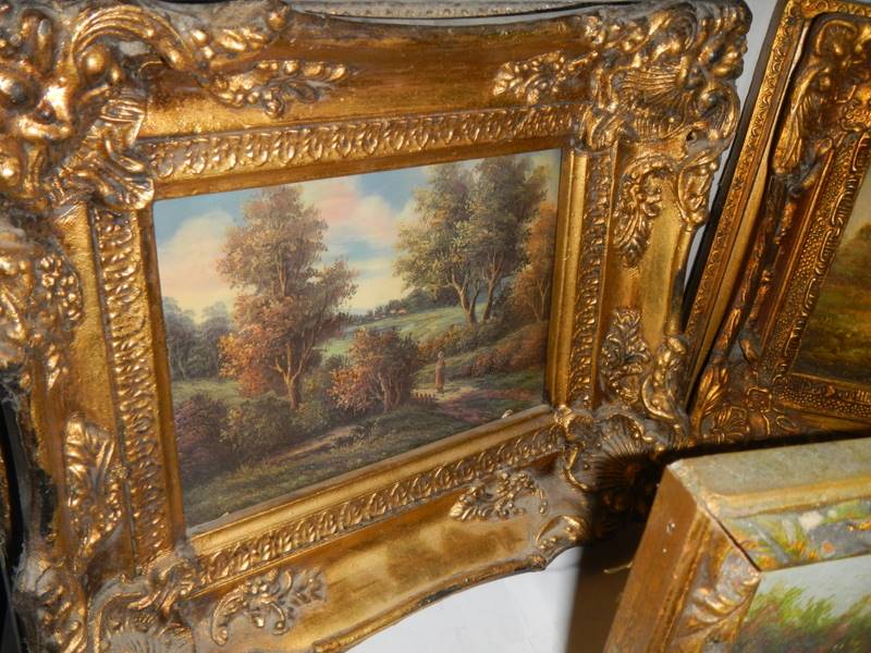 Three gilt framed pictures. - Image 2 of 4