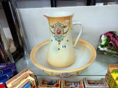 A Victorian wash basin & jug A/F