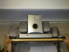 A DVD player, speakers etc.,