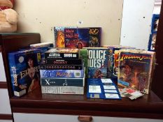 A quantity of vintage boxed PC games