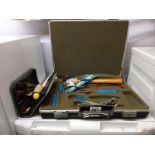 An executive cased set of tools (possibly missing 2 items) etc.