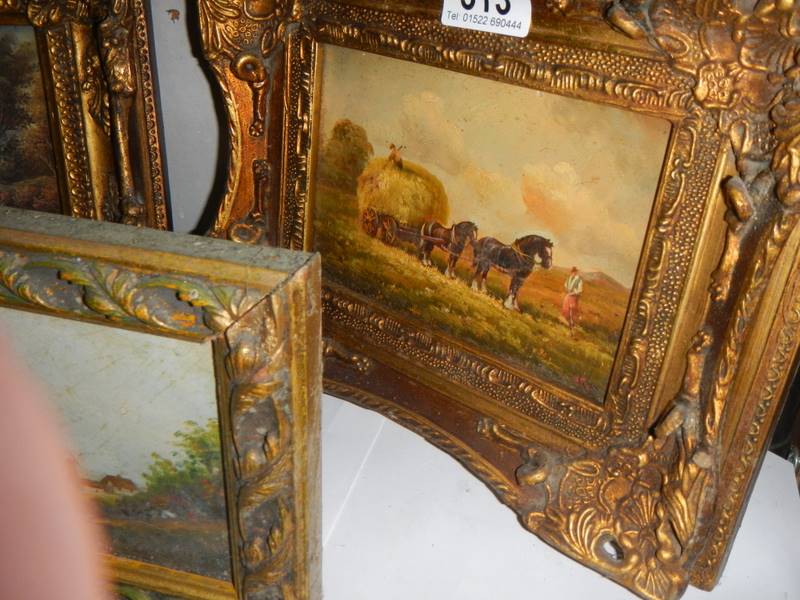 Three gilt framed pictures. - Image 3 of 4