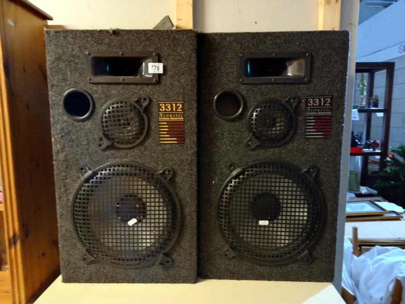 A pair of speakers, (3312 Acoustic studio monitor on label) (COLLECT ONLY)