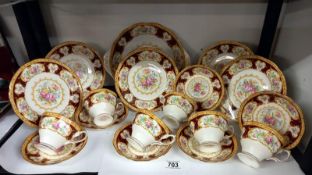 A Royal Albert 'Lady Hamilton' pattern tea set.